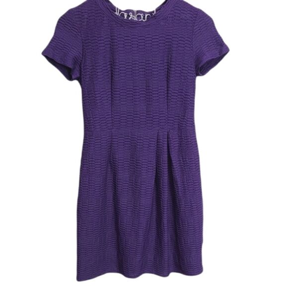 Nanette Lepore Purple Mini Zip Up Dress Size 2 - Picture 1 of 5